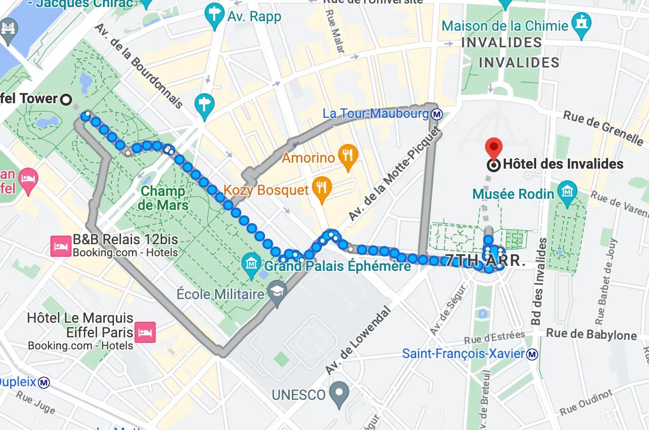 Getting To Les Invalides Location Directions Maps Getting To Les Invalides By Public Transport By Walking 